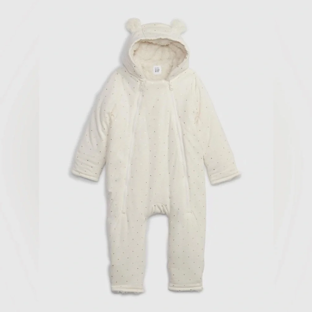 Baby Gap One-Piece Baby Sherpa Hooded size 6-12 months unisex baby cold weather